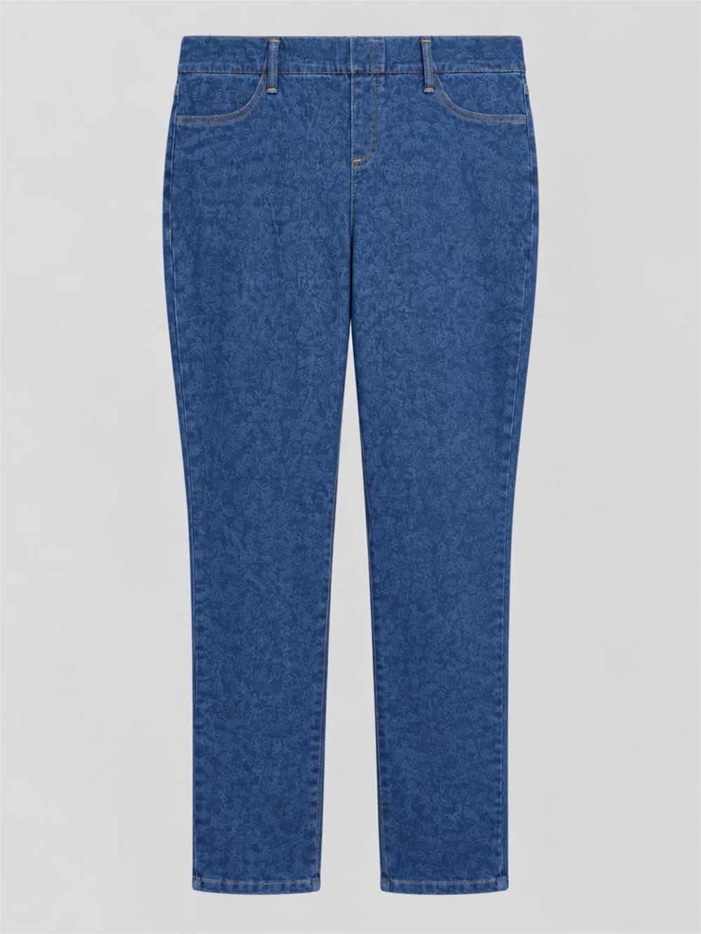 NWT Slim Straight Elastic Waist Jeans in Mid Blue - M